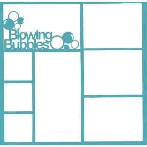 KidsBlowing Bubbles 12 x 12 Overlay Laser Die Cut Toys & Games