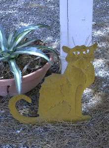 Chat Rouille, Not Noir, But Rusty Cat Garden Yard Art  
