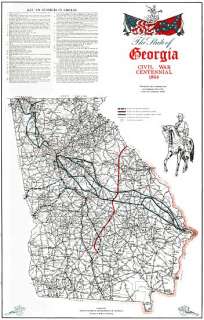 Civil War The State Of Georgia Centennial map  