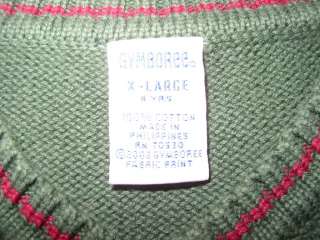 Gymboree Boy 6 XL Holiday Sweater Vest Green Argyle Red  