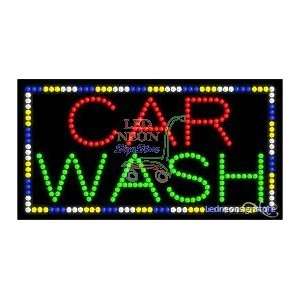  Car Wash LED Business Sign 17 Tall x 32 Wide x 1 Deep 