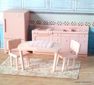 MARX Vintage FRENCH PROVENCAL PLUS Dollhouse Furniture RARE KITCHEN 