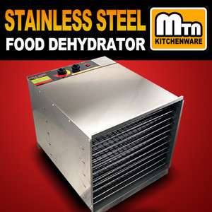   Commercial Stainless Steel 10 Tray Fruit Jerky Sausage Food Dehydrator