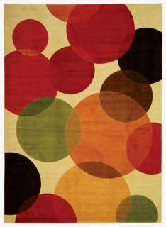 4x6 Contemporary Area Rugs Red Bubbles Modern Carpet  