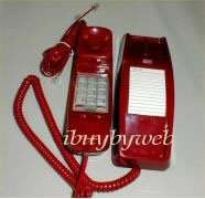 Cortelco Trimline Retro Red Corded Desk Wall Phone 8150  