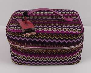   Target PURPLE PASSIONE Floral TRAIN CASE   COSMETIC BAG, NWT  