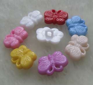 70pcs Butterfly Plastic Buttons/sewing lots Mix F197  
