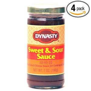 Dynasty Sweet & Sour Sauce, 7 Ounce Jars (Pack of 4)  