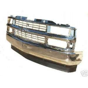  88 98 Chevy Pickup All Chrome Bumper, Grille and Airdam 