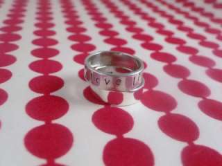 Hand Stamped Custom Personalized Sterling Silver Ring  