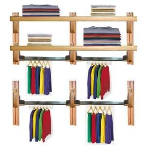 Solid Wood Adjustable Wall Mounting Closet System by Wooden You 