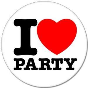  I LOVE to PARTY clubbing car bumper sticker 4 x 4 