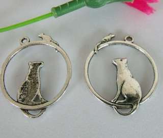 free 25pcs tibet silver cat and rat charms #1A1058  