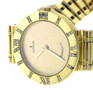 Ladies Corum Romvlvs 18K Gold Diamond Quartz Watch  