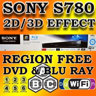 SONY BDP S780 2D 3D Blu Ray Player Multi Zone All Region Code Zone 
