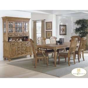  Collection 7 Piece Dining Room Set Country Oak Finish