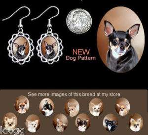 Chihuahua Smooth Black and Tan DOG Earrings JEWELRY  