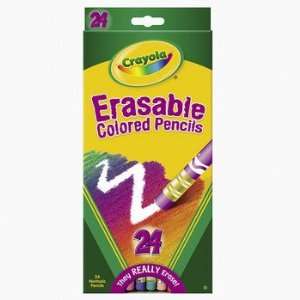 Crayola Erasable Colored Pencils   24 Count   Basic School 