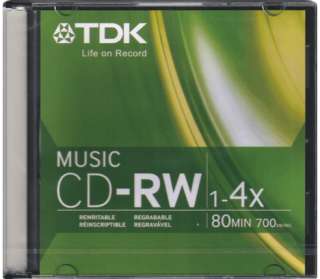 50 Pak TDK DIGITAL AUDIO MUSIC CD RW 80 Min  