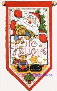 Design Works Counted Cross Stitch Kit 6 x 10 ~ WE BELIEVE Banner 