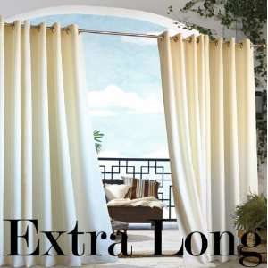   Grommet Top Indoor Outdoor 108in Long Curtain Panel: Home & Kitchen