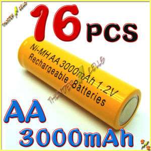 16X AA 2A 3000mAh NiMH Rechargeable Battery Cell  RC  
