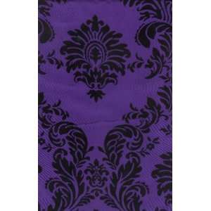   Dior Flocked Damask Purple Taffeta Fabric By the Yard 