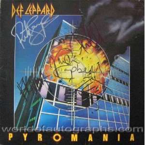  Def Leppard Signed Pyromania Record Album Certified 
