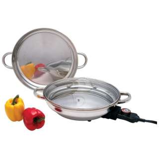 Precise Heat 12 Round Stainless Steel Electric Skillet  