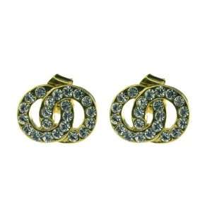  Gold Double Circle Earrings: Jewelry