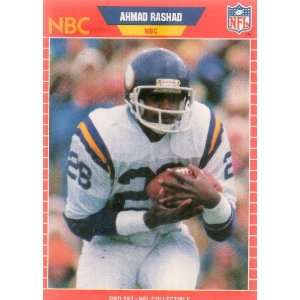   , AHMAD RASHAD, ANNOUNCER, NBC, Official NFL Card 
