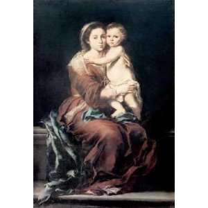  Madonna & The Rosary #1 by Bartolome Esteban Murillo. Size 