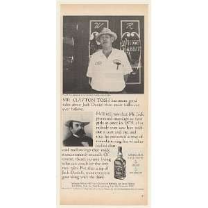  1981 Clayton Tosh Jack Daniels Whiskey Print Ad (51092 