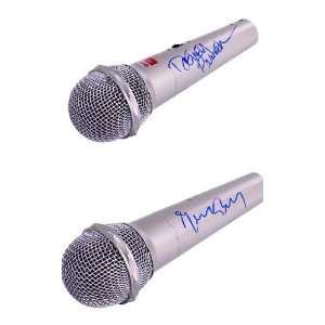  America Autographed Signed Microphone & Exact Video Proof 