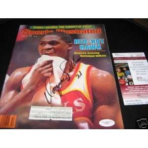 Dominique Wilkins Jsa/co Signed 1986 Sports Illustrated   Autographed 