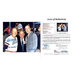  Ab Chandler, Bob Feller & George Bush Autographed / Signed 