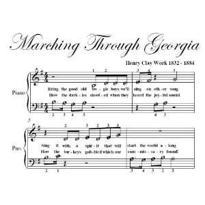  Through Georgia Beginner Piano Sheet Music Henry Clay Work Books