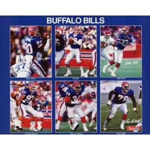  Framed Buffalo Bills (James Lofton, Jim Kelly, Andre Reed, Cornelius 