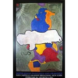  Untitled 1990 by Jasper Johns. size 26 inches width by 39 