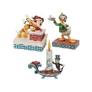  Jim Shore Donald, Mickey & Jiminy Figurines