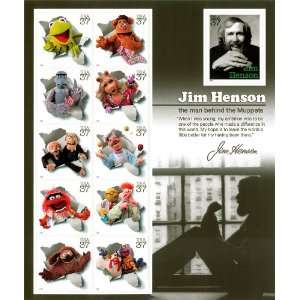 Jim Henson and the Muppets Collectible Stamp Sheet