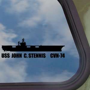  CVN 74 USS John C Stennis FINAL Black Decal Car Sticker 