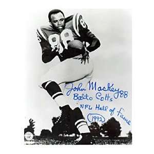 John Mackey Balto Colts NFL Hall of Fame 1992 Autographed / Signed 