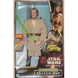   STAR WARS TPM ELECTRONIC QUI GON JINN MIB LIAM NEESON 