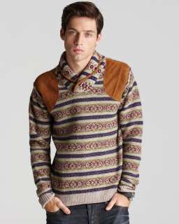 PRPS Goods & Co. Lambswool Shawl Collar Sweater   Mens 