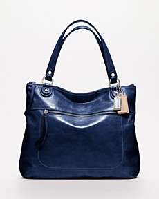 COACH POPPY LEATHER GLAM TOTE