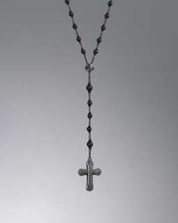 N1MGC David Yurman Armory Rosary Necklace, Black Onyx