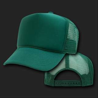 DARK GREEN TRUCKER Style Mesh CAP Blank Baseball Hat  