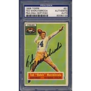  1956 Topps Ted Marchibroda #51 Signed Card PSA/DNA: Sports 