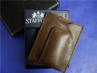 Stafford Front Pocket Magnetic Money Clip Wallet brown  